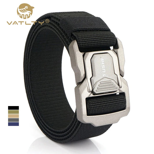 Herren-Elastischer Outdoor-Gürtel aus Aluminiumlegierung mit Schnellverschluss für Trekking