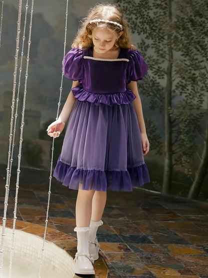 Ärmelloses Sommerkleid aus 100% Baumwolle in Grün für Mädchen – Prinzessinnen-Design, ideal für Geburtstagsfeiern, 80 cm