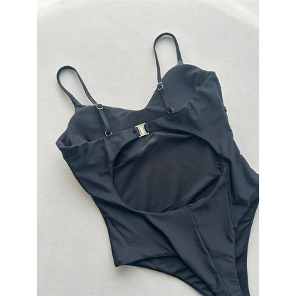 Damen Badeanzug Micro Tanga Bügel rückenfrei hoher Beinausschnitt Monokini