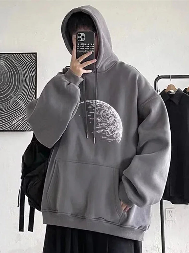 Herren Hoodie mit Anime Grafik im Hip Hop Stil für die Herbstmode