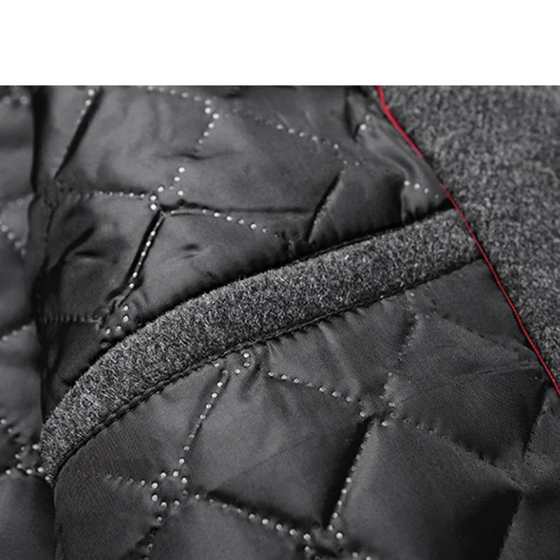 Wollmantel für Herren in Schwarz-Grau – Modern & elegant