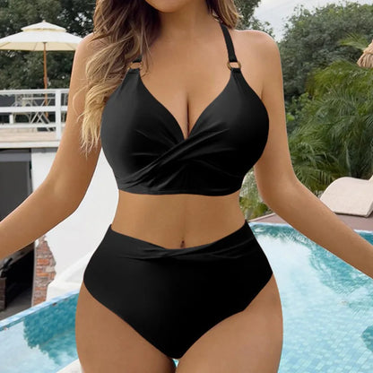 Sexy Damen-Bikini-Set mit Bräunungseffekt – dreiteiliges Badeanzug-Set für Strand und Pool