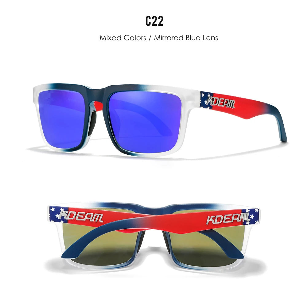 Sonnenbrille quadratisch polarisiert 37 Farben UV400 lässig Outdoor Unisex