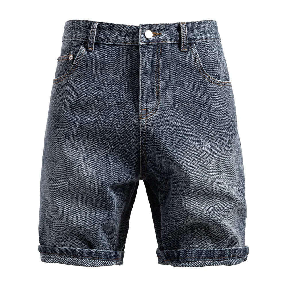 Retro-Denim Shorts Aus Baumwollmischung | Lässige Streetwear