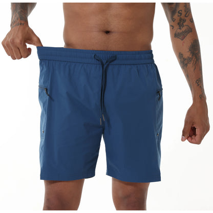 Herren-Badeshorts mit elastischem Bund, Reißverschlusstaschen und Mesh-Futter – schnelltrocknend für den Strand