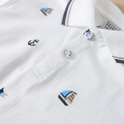 Jungen-Shirts, 2024, neues Sommer-Top, Poloshirt, hochwertige Kinderkleidung, kurzärmeliges Baumwoll-T-Shirt für Kinder