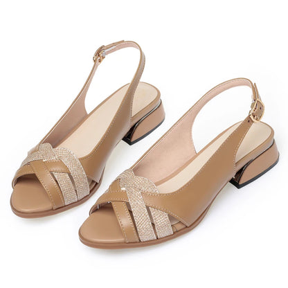 AIYUQI Sandalen Frauen Sommer 2024 Neue Echtes Leder frauen Sandalen Große Größe Fishmouth Mode Kleid Frauen Sandalen
