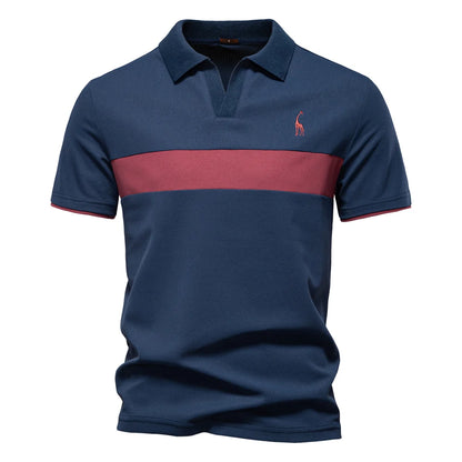 Herren Sommerpoloshirt Atmungsaktiv Leicht Gewebt Slim Fit Cool