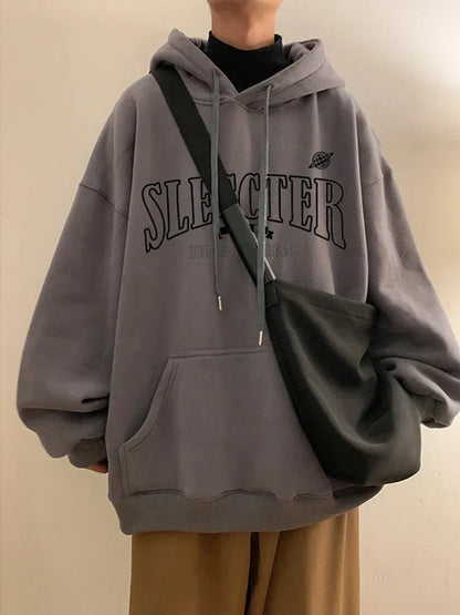 Herren Kapuzenpullover im Y2K Vintage Stil mit Taschen für den Herbst