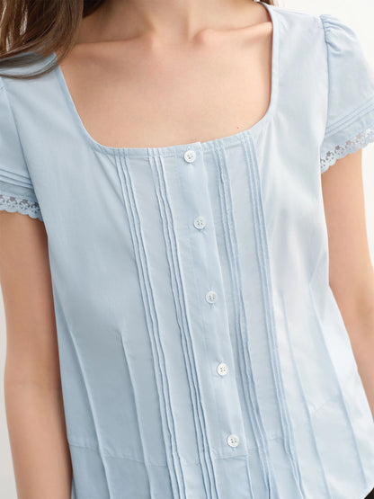 Damen T-Shirt mit Blumen- und Herzprint im süßen Stil – lockerer, figurbetonter Allrounder für den Sommer