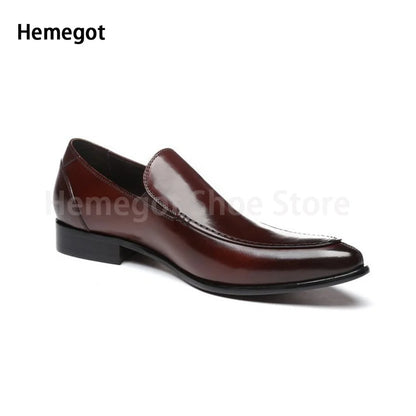 Luxury Handmade Mens Shoes Oxford Leather Shoes Pointed Toe Shoes for Men Business Casual Office Work Shoes Slip On Dress Shoes