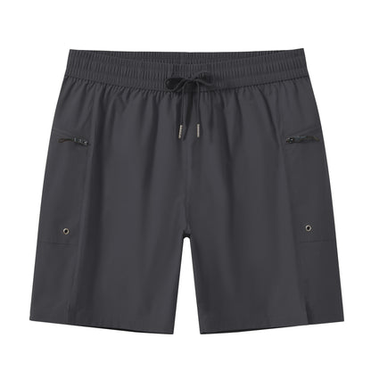 Herren-Badeshorts mit elastischem Bund, Reißverschlusstaschen und Mesh-Futter – schnelltrocknend für den Strand