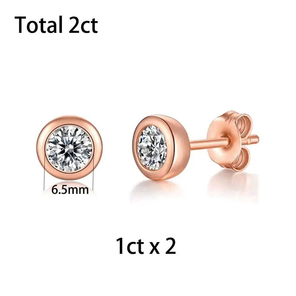 Damen-Schmuckset Halskette Ohrringe und Ring mit Moissanit