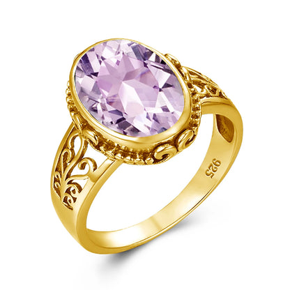 Damen-Ring aus Gold mit ovalem Granatstein 10x14 mm handgefertigtes Schmuckstück im markantem Design