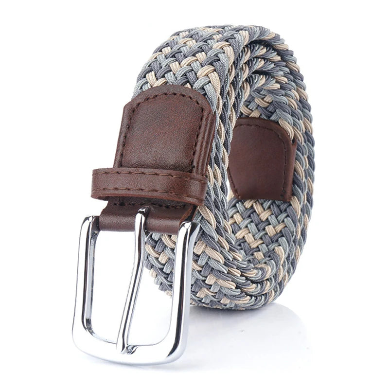 Unisex Gürtel Gewebe Elastikband Silberne Metallschnalle Jeans Geeignet Alltag Freizeit