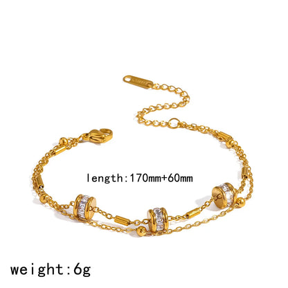 Damen-Kettenarmband Multi-Style mit Zirkonia