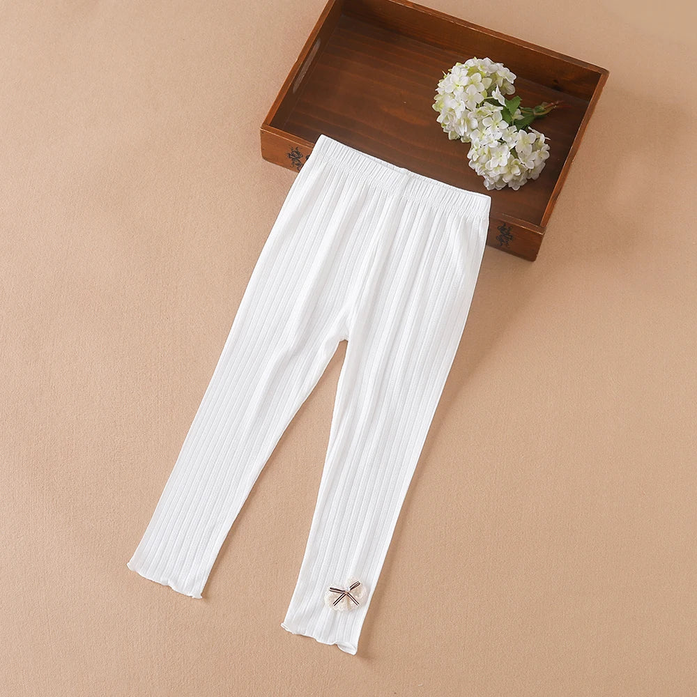 Mädchen Leggings Frühling Herbst Kinder Baumwolle Kleidung Kinder einfarbige weiche Hosen