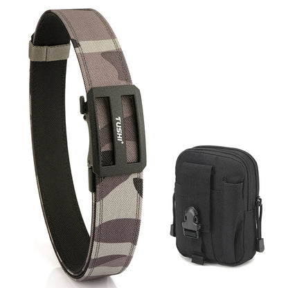 Herren-Taktischer Outdoor-Gürtel aus Nylon mit automatischer Metallschnalle und verstellbarer Länge