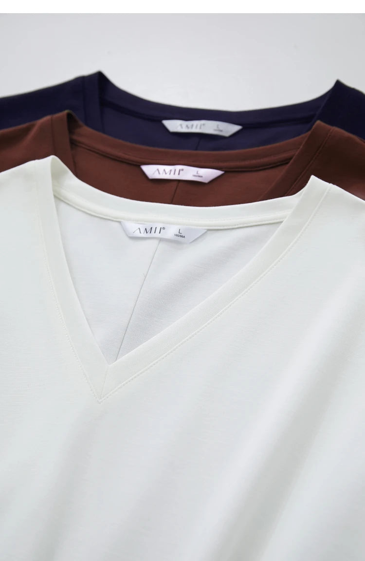 Damen Kurzarm-T-Shirts mit V-Ausschnitt und Sonnenschutz für kühles Gefühl