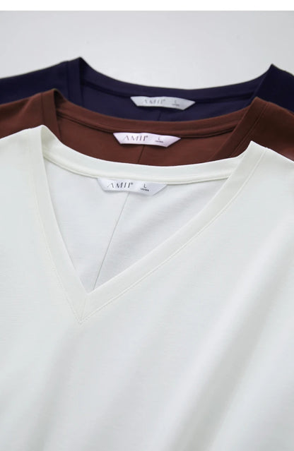 Damen Kurzarm-T-Shirts mit V-Ausschnitt und Sonnenschutz für kühles Gefühl