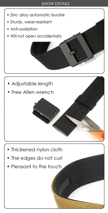 VATLY Casual Tactical Gürtel Herren Nylon Rigid Military Shooting Sports