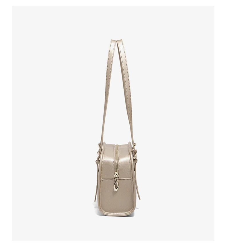 Schultertasche Aus Spaltleder Im Neuen Design Luxuriöse Satchel