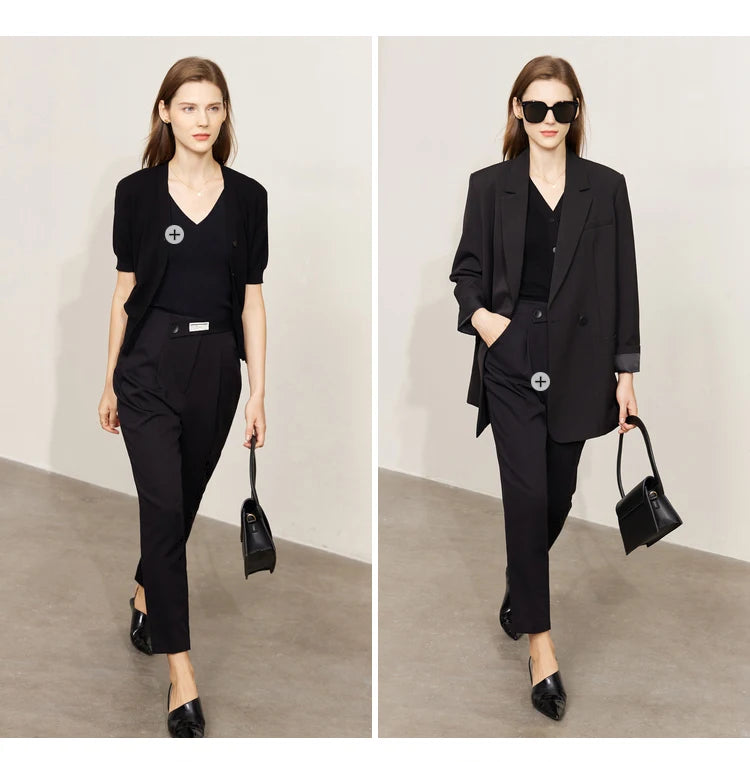 Damen T-Shirt im minimalistischen Stil mit V-Ausschnitt und kurzen Ärmeln