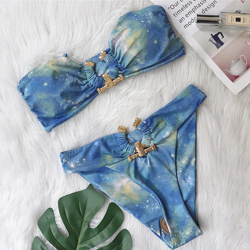 Dreiteiliges Damen-Bikini-Set im brasilianischen Stil – ideal für Strand und Pool