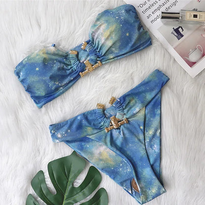 Dreiteiliges Damen-Bikini-Set im brasilianischen Stil – ideal für Strand und Pool