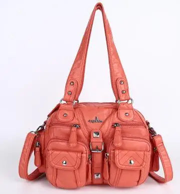 Damen-Handtasche Vintage Satchel Top-Handle aus PU-Leder Mit Innenfach und Ideale Geschenkidee