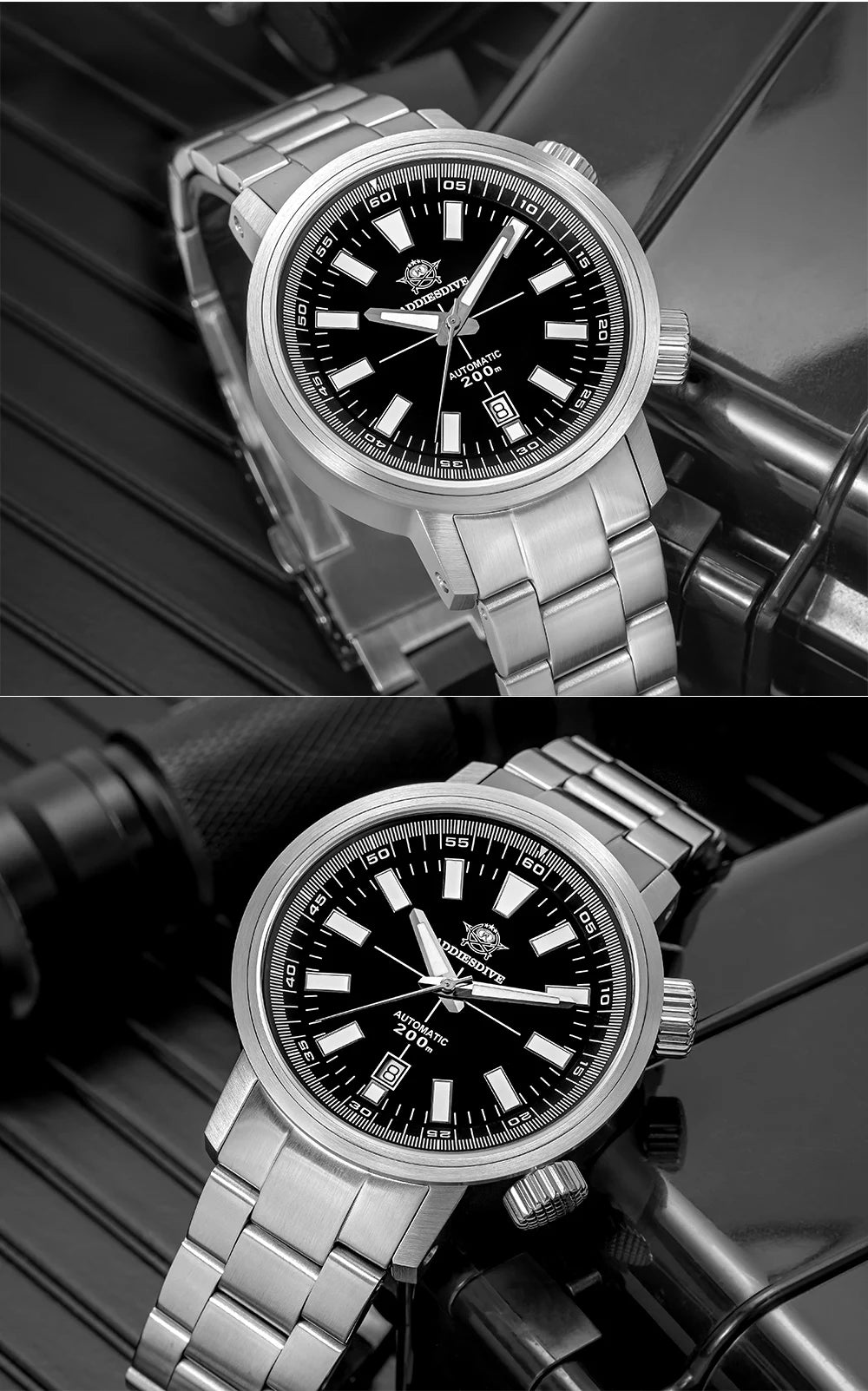ADDIESDIVE Watch For Men Sapphire Crystal BGW9 Super Luminous AD2093 Japanese 8215 200M Waterproof Automatic Mechanical Watches
