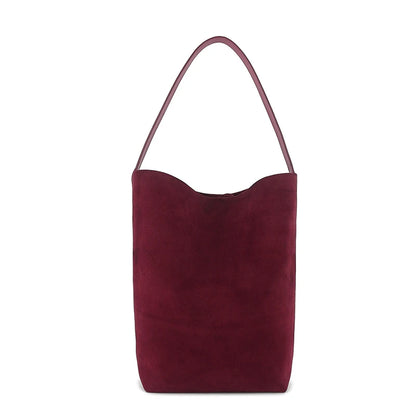 Damen Wildleder Bucket-Bag | Tote In Mittlerer Größe Kaffee