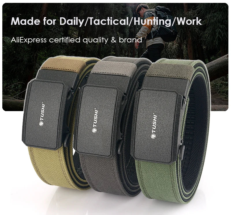 Herren-Taktischer Gürtel aus robustem 1100D-Nylon mit matte Metall-Schnalle für Alltag und Outdoor