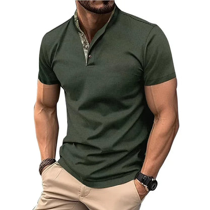 Herren-Polo-T-Shirt mit kurzen Ärmeln und Knopfleiste – große Größen, ideal für den Sommer