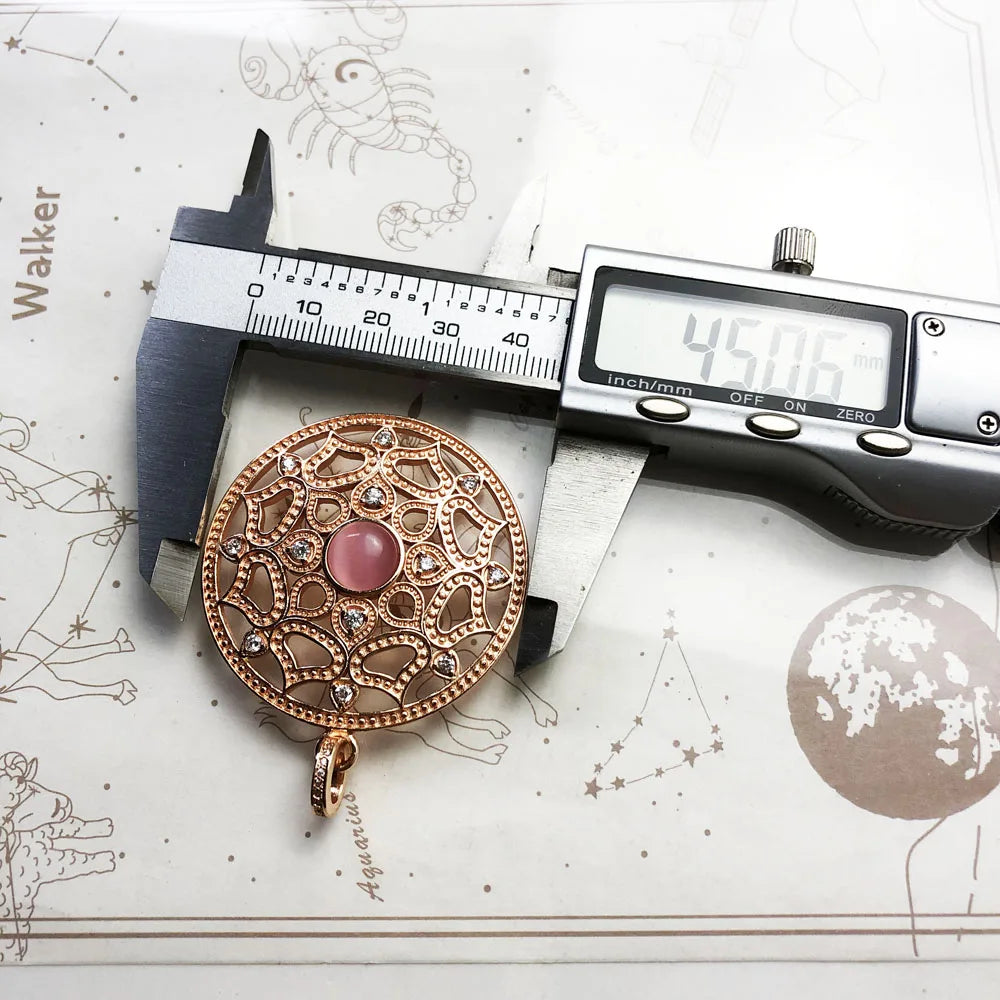 Damen-Anhänger Lotus Roségold romantisch aus Sterlingsilber