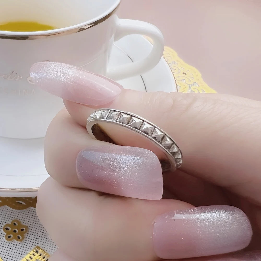 Damen-Ohrstecker Ring Punk aus Sterlingsilber