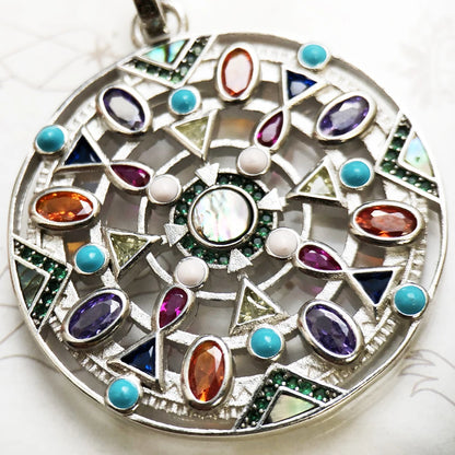 Damen-Charm-Anhänger Amulett magisch Natur Glück aus Sterlingsilber