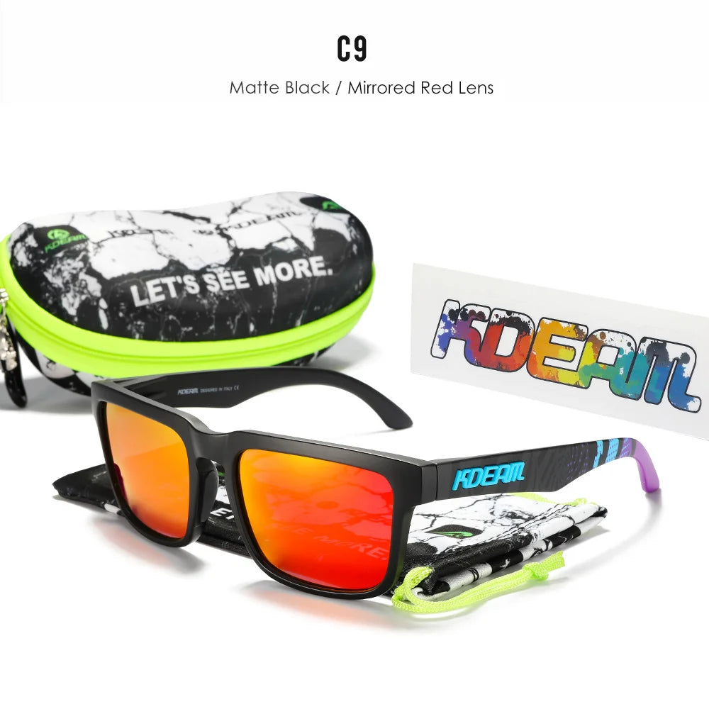 Sonnenbrille quadratisch polarisiert lässig Outdoor Unisex Pärchen neues Paket