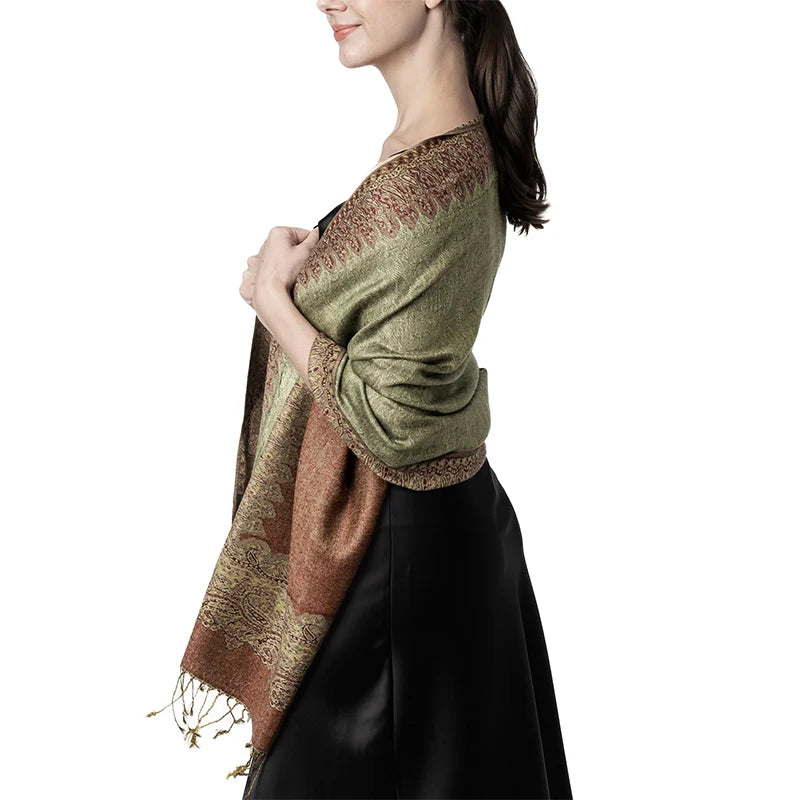 Damen Winterschal Kaschmir Plaid warm Pashmina Bandana Quaste Qualität