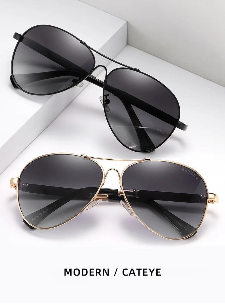 Sonnenbrille Pilot Memory-Rahmen Farbverlauf Spiegel polarisiert Unisex
