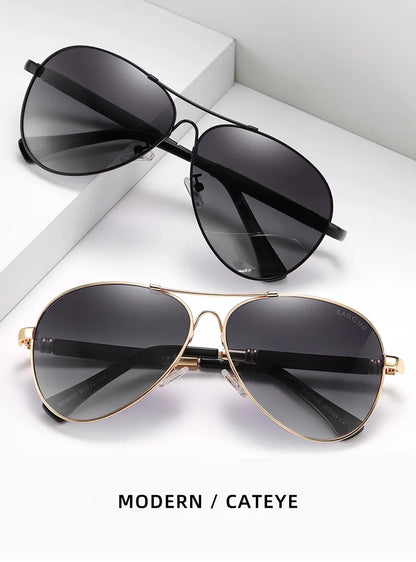 Sonnenbrille Pilot Memory-Rahmen Farbverlauf Spiegel polarisiert Unisex