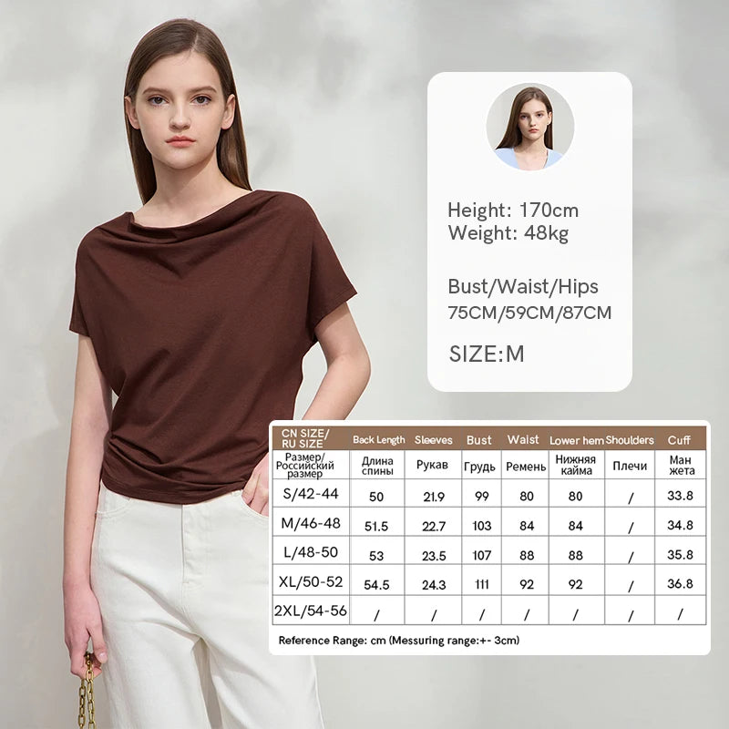 Damen T-Shirt-Rock Set mit solidem Swing-Kragen für den Sommer