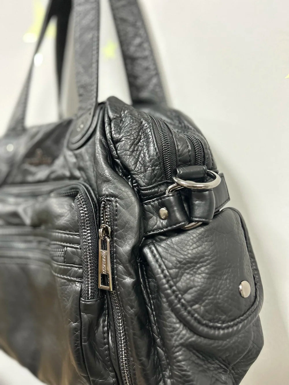 Damen-Satchel-Tasche Mit Top-Griff Und Reißverschluss Aus PU-Leder Mehrfach-Innenfächer