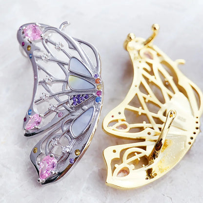 Damen-Ohrmanschette Schmetterling Böhmen Qualität aus Sterlingsilber