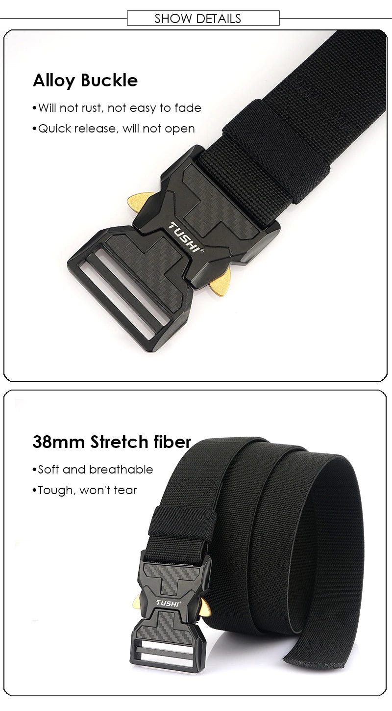Herren-Stretch-Gürtel mit Schnellverschluss aus Metall 105-125 cm Ideal für Alltag und Arbeit