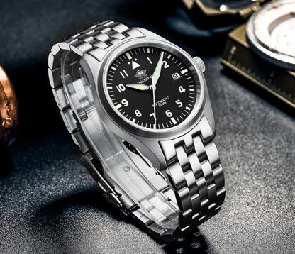 Herren-Taucheruhr mit C3-Leuchtmasse und NH35A-Automatikwerk