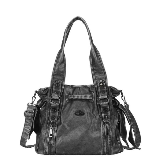 Damen-Handtasche Top-Handle Schultertasche Vintage Stil Aus Weichem PU-Leder Ideal Für Alltag