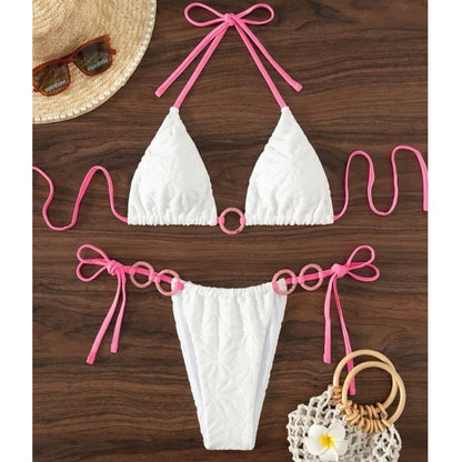 Dreiteiliges Damen-Bikini-Set im brasilianischen Stil – ideal für Strand und Pool