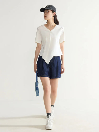 Elegantes Damen-Commuter-Hemd in Übergröße mit schlichtem Revers – ideal für den Sommer