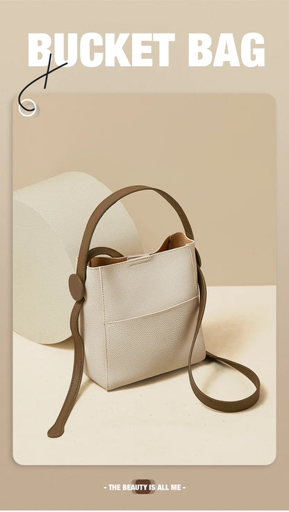 Damen Schultertasche Crossbody aus Splitleder mit großer Kapazität